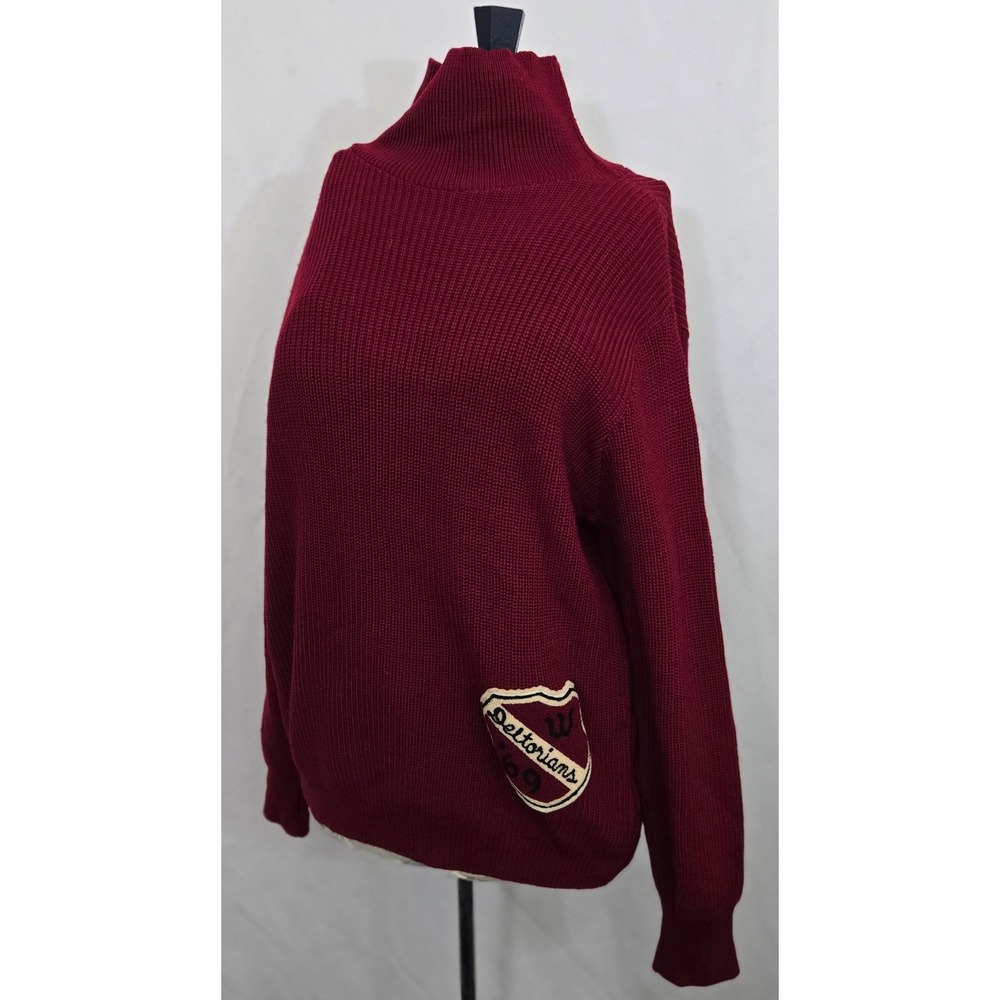 VINTAGE 1969 Grewe All Wool Turtleneck Sweater Deltorians '69 Patch L.A. Knit M‎